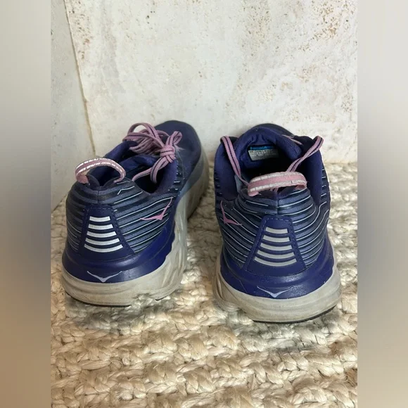 HOKA one one Women’s healthcare W Bondi 6 Wide purple blue walking shoes size 11 - Picture 4 of 5